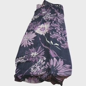 Vintage Jim Thompson Floral Purple Silk Scarf